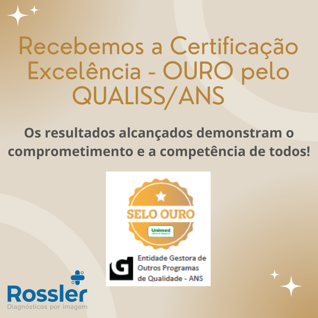 CERTIFICAÇÃO EXCELÊNCIA OURO PELO QUALISS/ANS