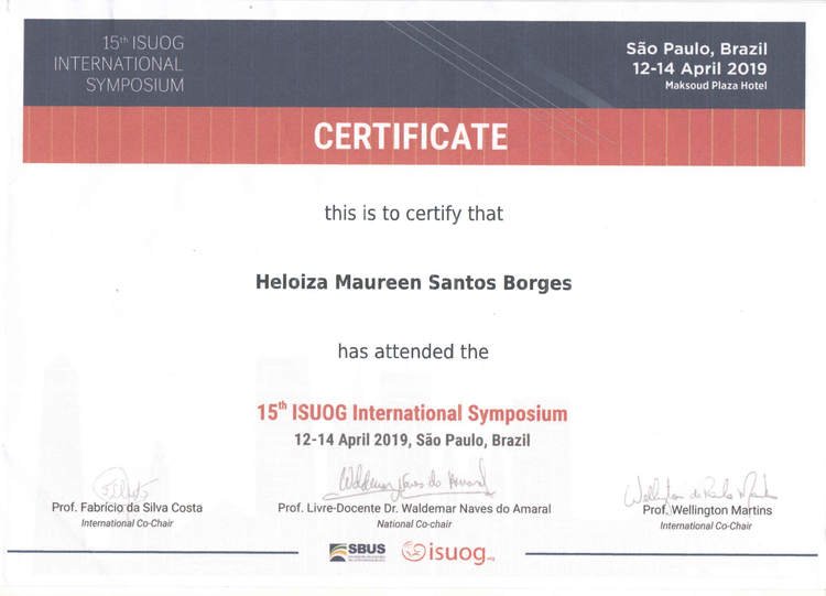 15º Simpósio Internacional ISUOG.